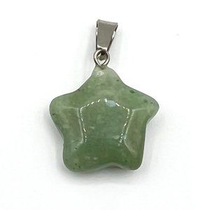 Star Shaped Stone Pendant 1"